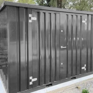 Conteneur Démontable Anthracite 3 X 2 Mètres – Avec Double Porte Sur Le Côté 3 Mètres (Grand Côté)