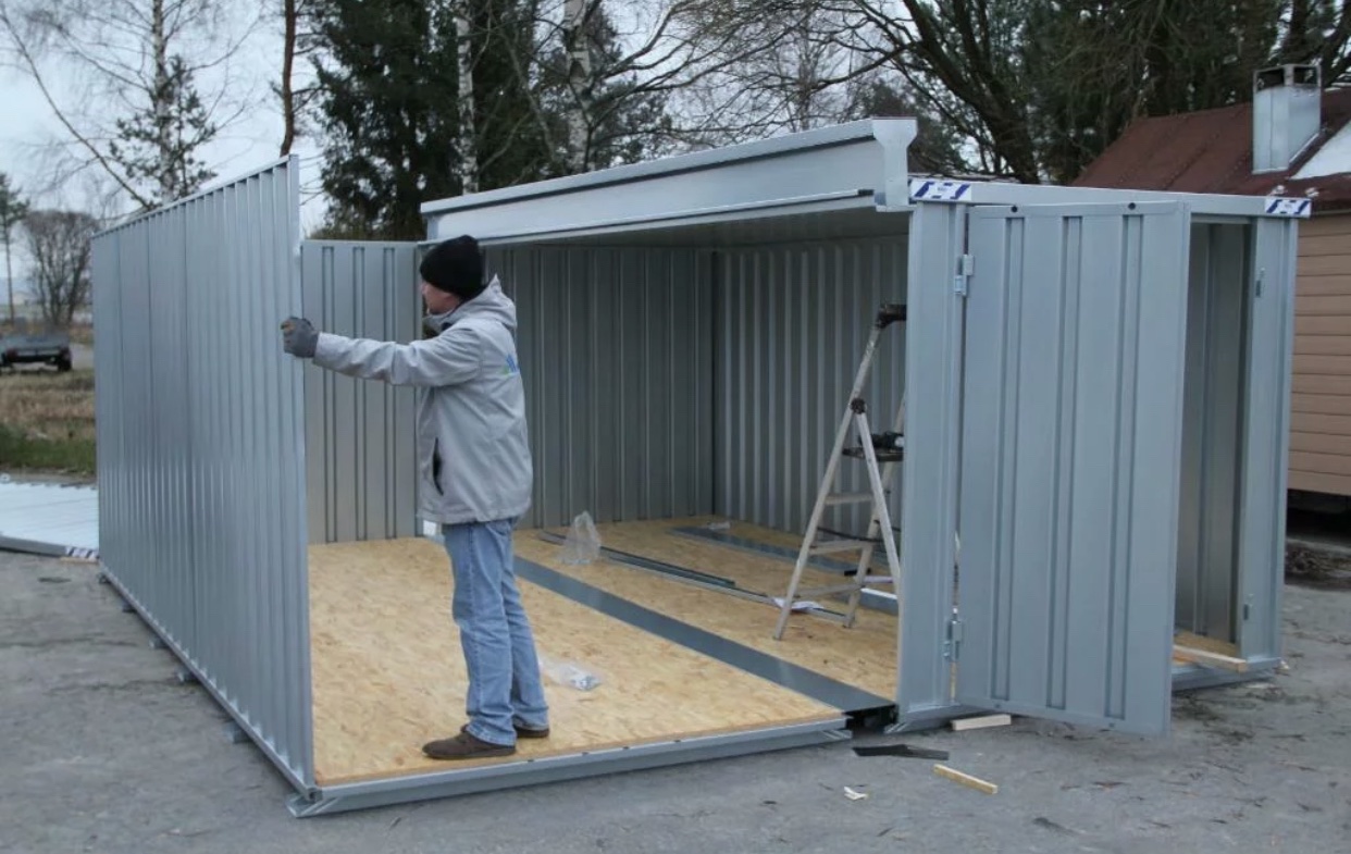 CONTENEUR 5x6m Combiné simple porte – Image 3