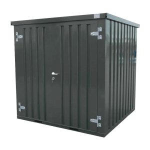 Conteneur 5 X 2 démontable Gris Anthracite – Avec Double Porte Sur Le Côté 2 Mètres (Petit Côté)