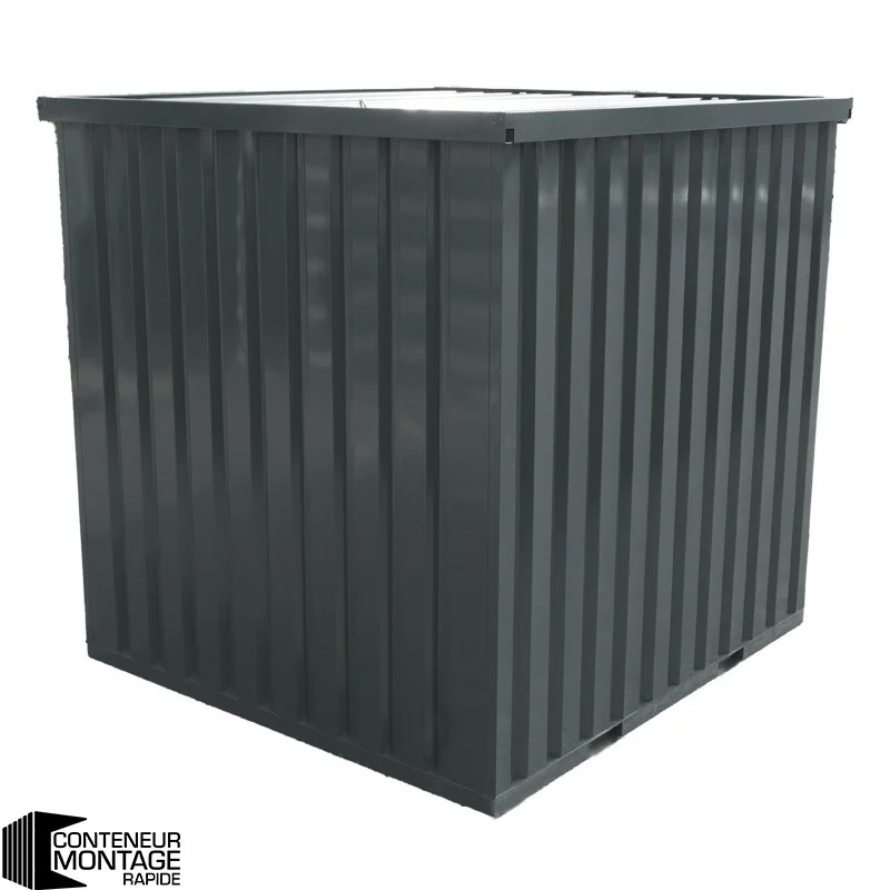 CONTENEURS 4 X 2 M DÉMONTABLES Anthracite – Avec Double Porte Sur Le Côté 2 Mètres (Petit Côté) – Image 2