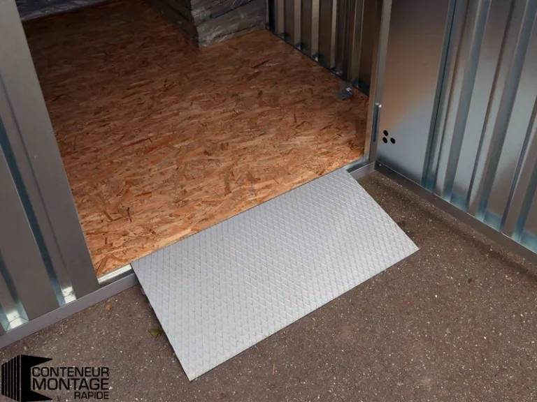 Rampe d’Accès et de Chargement en Acier Galvanisé Antidérapant (100 x 50 cm)